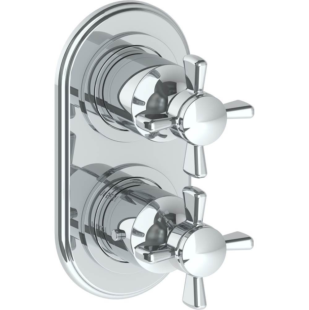 Wall Mounted Mini Thermostatic Shower Trim with built-in control, 3 1/2'' x 6 1/4'&