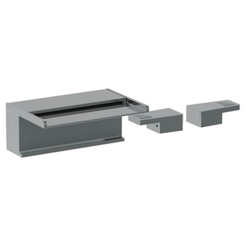 Deck Mounted 3 Hole Bath Set With Waterfall Spout