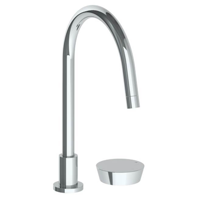 Deck Mounted 2 Hole Gooseneck Kitchen Faucet