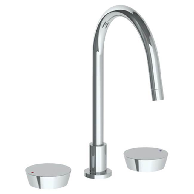 Deck Mounted 3 Hole Gooseneck Kitchen Faucet