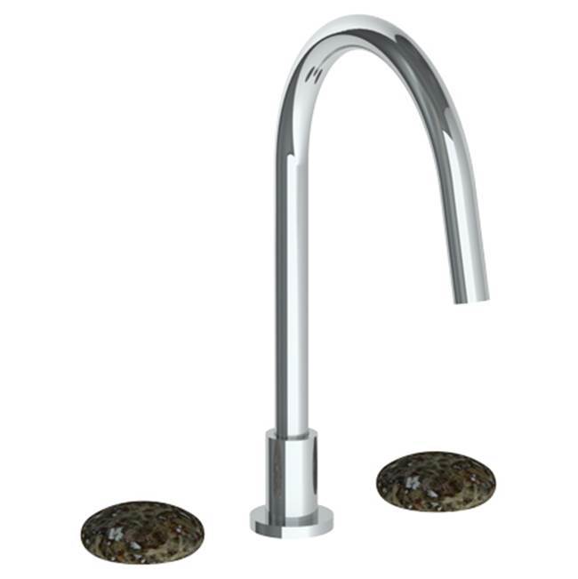 Deck Mounted 3 Hole Gooseneck Kitchen Faucet