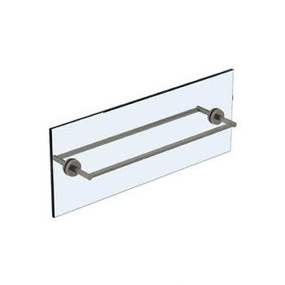 Blue 24'' Double Shower Door Pull / Glass Mount Towel Bar