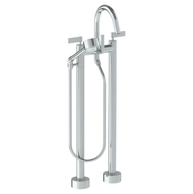 Floor Standing Gooseneck Bath Set with Volume Hand Shower