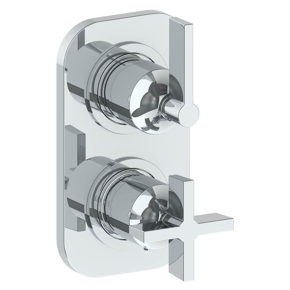 Wall Mounted Mini Thermostatic Shower Trim with built-in control, 3 1/2''