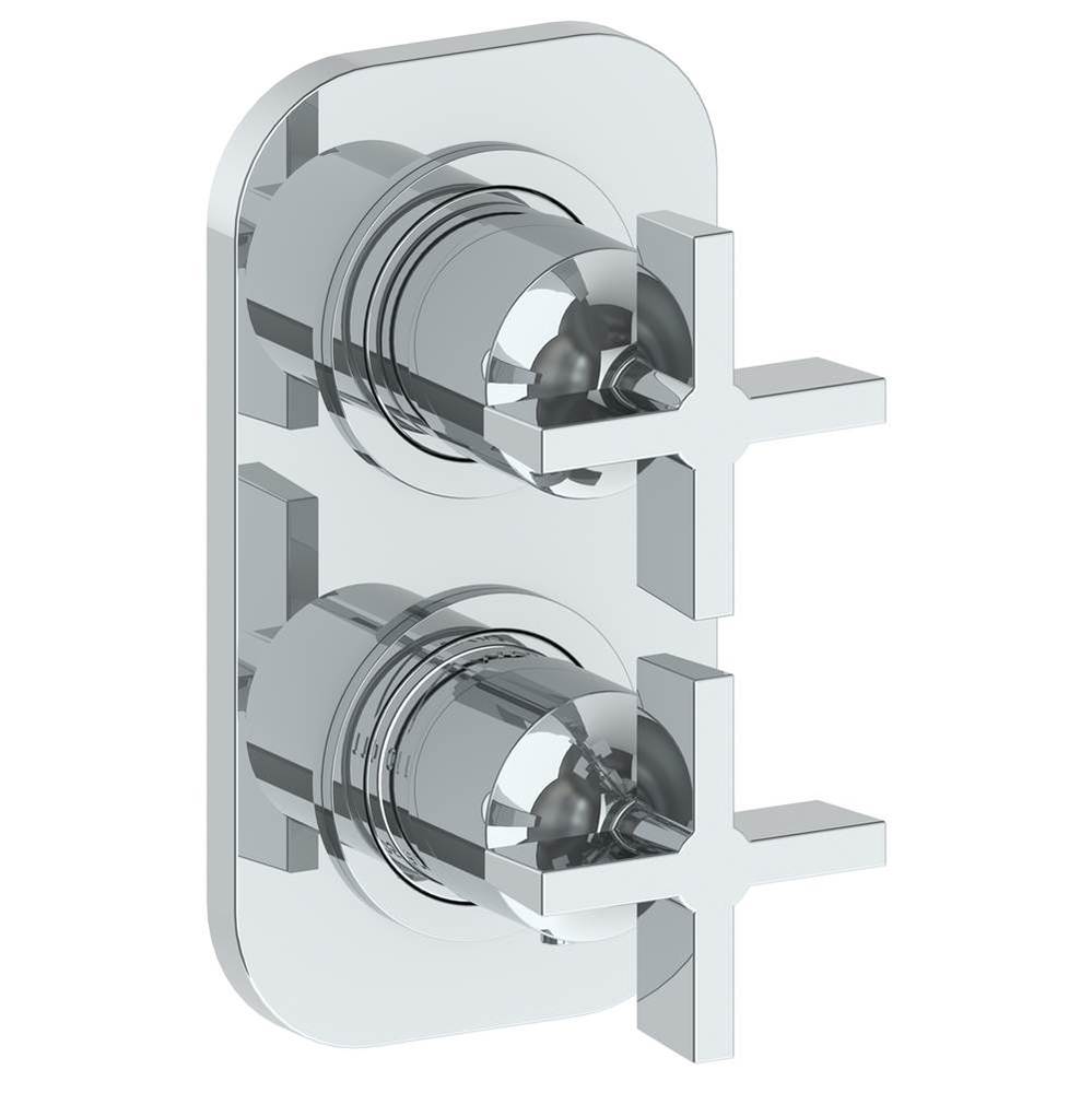 Wall Mounted Mini Thermostatic Shower Trim with built-in control, 3 1/2''