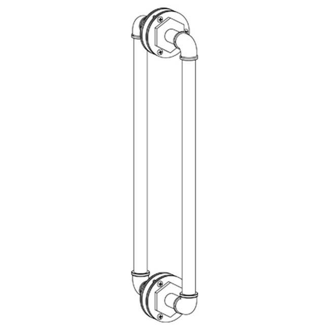 Elan Vital 12'' Double Shower Door Pull / Glass Mount Towel Bar