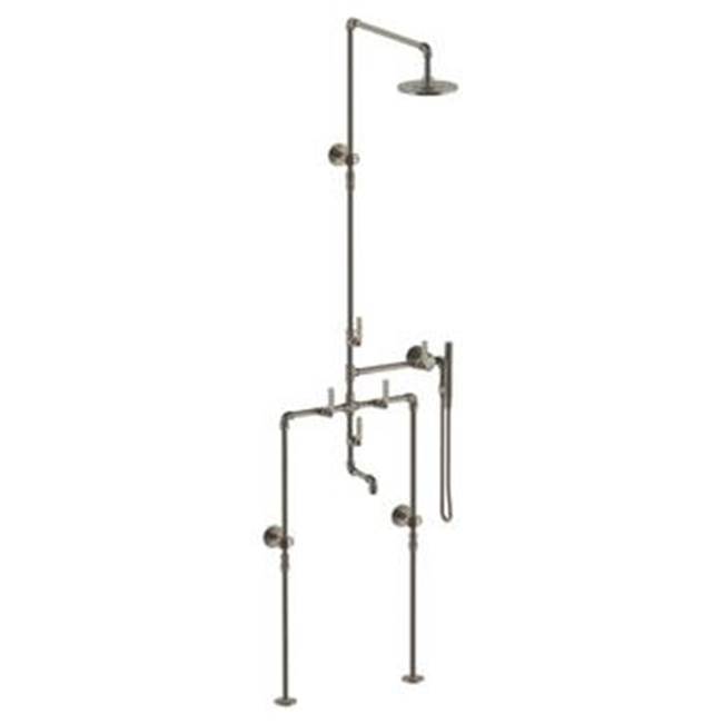 Floor Mounted Exposed Tub/ Shower With Hand Shower Set