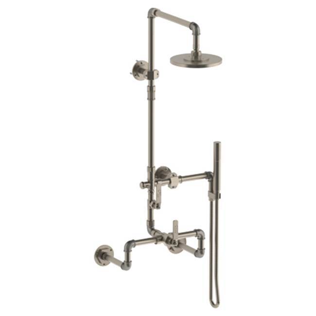 Wall Mounted Exposed Thermostatic Shower With Hand Shower Set And Diverter