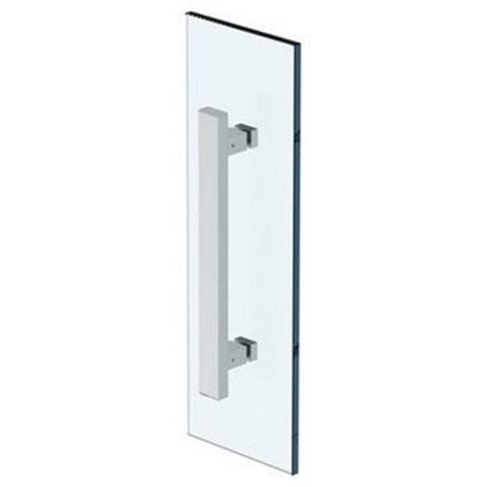 Rectangular 18'' shower door pull/ glass mount towel bar