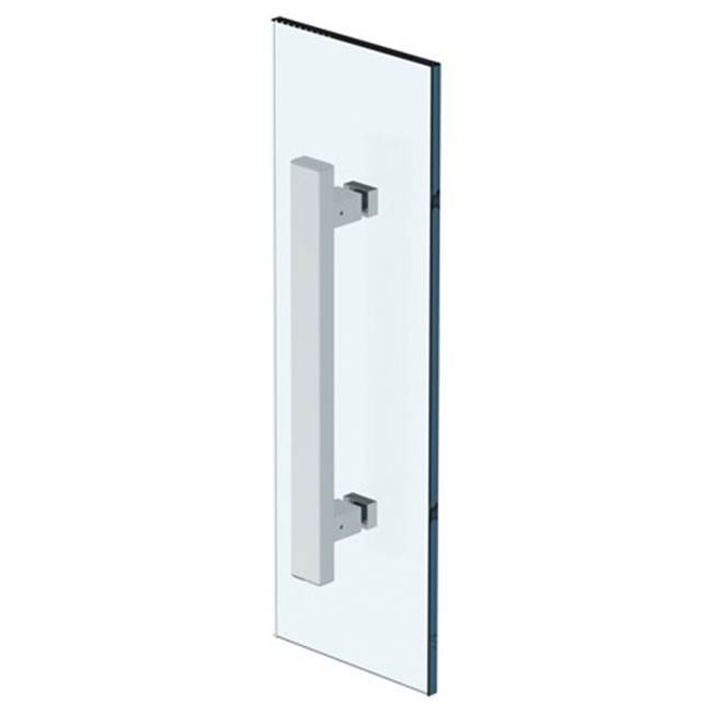 Rectangular 12'' shower door pull/ glass mount towel bar