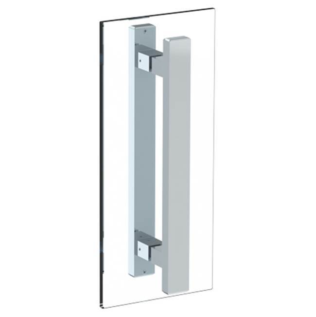 Rectangular 18'' Double shower door pull/ glass mount towel bar