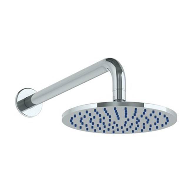 Wall Mounted Shower Head, 8''dia, with 14'' Arm and Flange