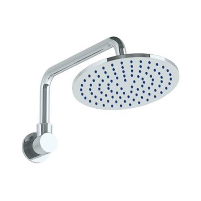 Wall Mounted Showerhead, 8'' dia with 13-5/8'' Arm and Flange