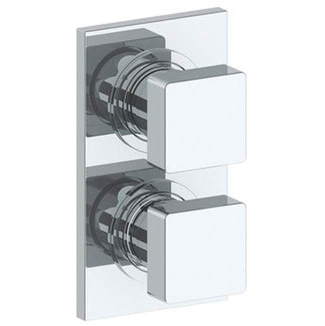 Wall Mounted Mini Thermostatic Shower Trim with built-in control, 3 1/2'' x 6 1/4'&