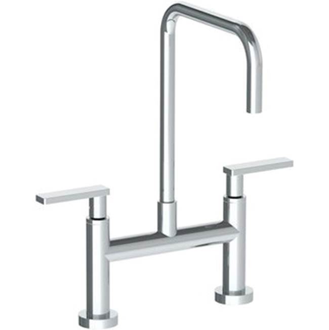 Deck Mounted Bridge Square Top Kitchen Faucet