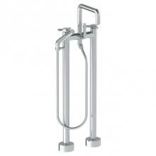 Watermark 111-8.26.3-SP5-SBZ - Floor Standing Square Bath set with Slim Hand Shower