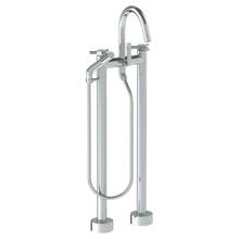 Watermark 111-8.3-SP5-WH - Floor Standing Gooseneck Bath Set with Slim Hand Shower