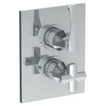 Watermark 125-T20-BG4-GP - Wall Mounted Thermostatic Shower Trim with built-in control, 6 1/4'' X 8''