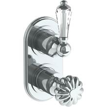 Watermark 180-T25-SWU-WH - Wall Mounted Mini Thermostatic Shower Trim with built-in control, 3 1/2'' x 6 1/4'&