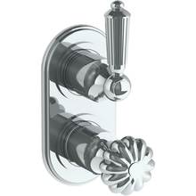 Watermark 180-T25-U-WH - Wall Mounted Mini Thermostatic Shower Trim with built-in control, 3 1/2'' x 6 1/4'&