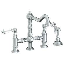 Watermark 206-7.6-SWA-GP - Deck Mounted Bridge Kitchen Faucet with Side Spray