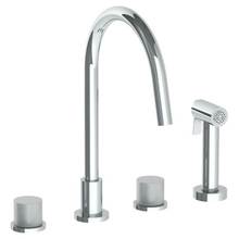 Watermark 22-7.1G-TIA-WH - Deck Mounted 4 Hole Gooseneck Kitchen Set -  Includes Side Spray