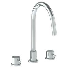 Watermark 22-7G-TIB-WH - Deck Mounted 3 Hole Gooseneck Kitchen Faucet