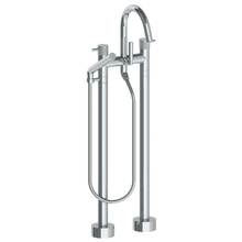 Watermark 22-8.3-TIC-WH - Floor Standing Bath set with Gooseneck Spout and Slim Hand Shower