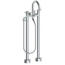 Watermark 22-8.3V-TIC-WH - Floor Standing Bath set with Gooseneck Spout and Volume Hand Shower