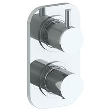 Watermark 22-T25-TIB-WH - Wall Mounted Mini Thermostatic Shower Trim with built-in control, 3 1/2'' x 6 1/4'&