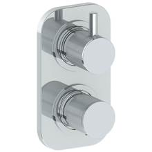 Watermark 22-T25-TIC-WH - Wall Mounted Mini Thermostatic Shower Trim with built-in control, 3 1/2'' x 6 1/4'&