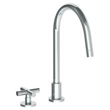 Watermark 23-7.1.3G-L9-WH - Deck Mounted 2 Hole Gooseneck Kitchen Faucet