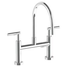 Watermark 23-7.5G-L8-WH - Deck Mounted Bridge Gooseneck Kitchen Faucet