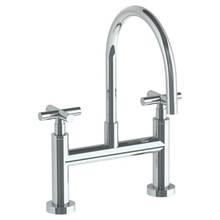 Watermark 23-7.5G-L9-WH - Deck Mounted Bridge Gooseneck Kitchen Faucet