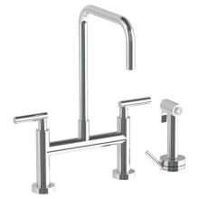 Watermark 23-7.65-L8-SBZ - Deck Mounted Bridge Square Top Kitchen Faucet with Independent Side Spray