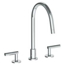 Watermark 23-7G-L8-WH - Deck Mounted 3 Hole Gooseneck Kitchen Faucet