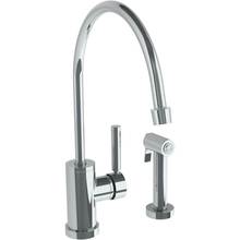 Watermark 23-7.4EG-L8-PC - Deck Mounted 2 Hole Extended Gooseneck Kitchen Set - Includes Side Spray