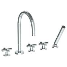 Watermark 23-8.1-L9-WH - Deck Mounted 5 Hole Gooseneck Bath set