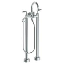 Watermark 23-8.3V-L8-GP - Floor Standing Bath set with Gooseneck Spout and Volume Hand Shower