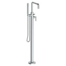 Watermark 23-8.8-L8-WH - Single Hole Floor Standing Square Bath set with Hand Shower