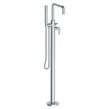 Watermark 23-8.8-L8-SBZ - Single Hole Floor Standing Square Bath set with Hand Shower