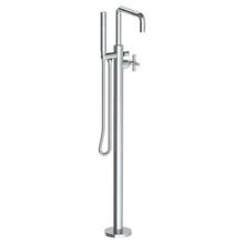 Watermark 23-8.8-L9-GP - Single Hole Floor Standing Square Bath set with Hand Shower