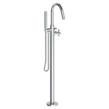 Watermark 23-8.8G-L9-WH - Single Hole Floor Standing Gooseneck Bath set with Hand Shower