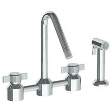 Watermark 25-7.6-IN16-PC - Deck Mounted Bridge Kitchen Faucet with Independent Side Spray