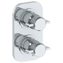 Watermark 25-T25-IN16-WH - Wall Mounted Mini Thermostatic Shower Trim with built-in control, 3 1/2'' x 6 1/4'&