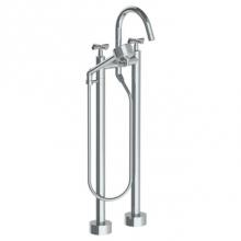 Watermark 27-8.3V-CL15-SBZ - Floor Standing Bath Set with Hand Shower