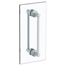 Watermark 29-0.1-12DDP-TR15-PC - Transitional 12'' double shower door pull/ glass mount towel bar