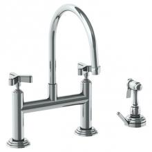 Watermark 29-7.65-TR25-PC - Deck Mounted Bridge Kitchen Faucet with Independent Side Spray