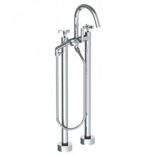 Watermark 30-8.3-TR25-PC - Floor Standing Bath Set with Hand Shower