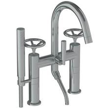 Watermark 31-8.2-BK-SBZ - Deck Mounted Exposed Gooseneck Bath Set with Hand Shower